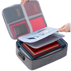 Waterproof and Fireproof Sealable Document Storage Bag - 29×37×10 cm, Grey/Black, view 11
