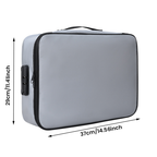 Waterproof and Fireproof Sealable Document Storage Bag - 29×37×10 cm, Grey/Black, view 2