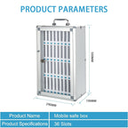 Lockable 36 Slot Cell Phone Storage Locker for Classroom Office Exam - Silver, view 2
