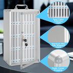 Lockable 36 Slot Cell Phone Storage Locker for Classroom Office Exam - Silver, view 5