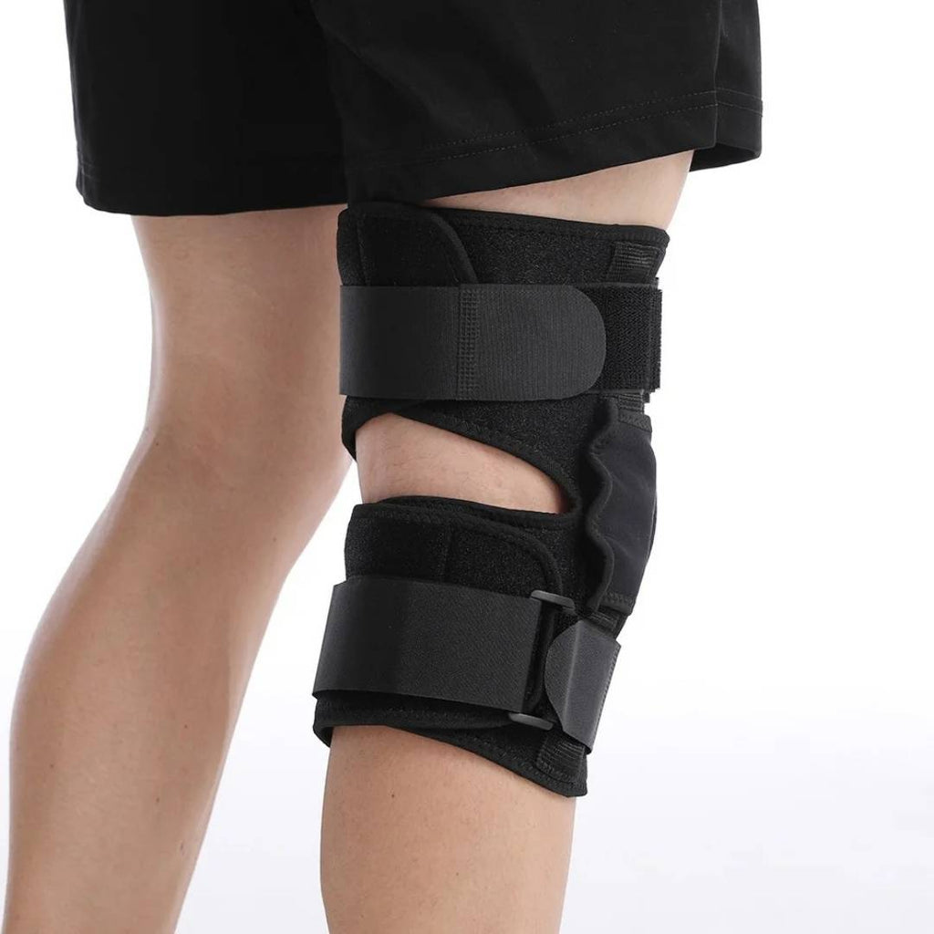 Open-Patella Dual-Hinge ACL Knee Brace with Adjustable Straps
