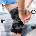 Open-Patella Dual-Hinge ACL Knee Brace with Adjustable Straps