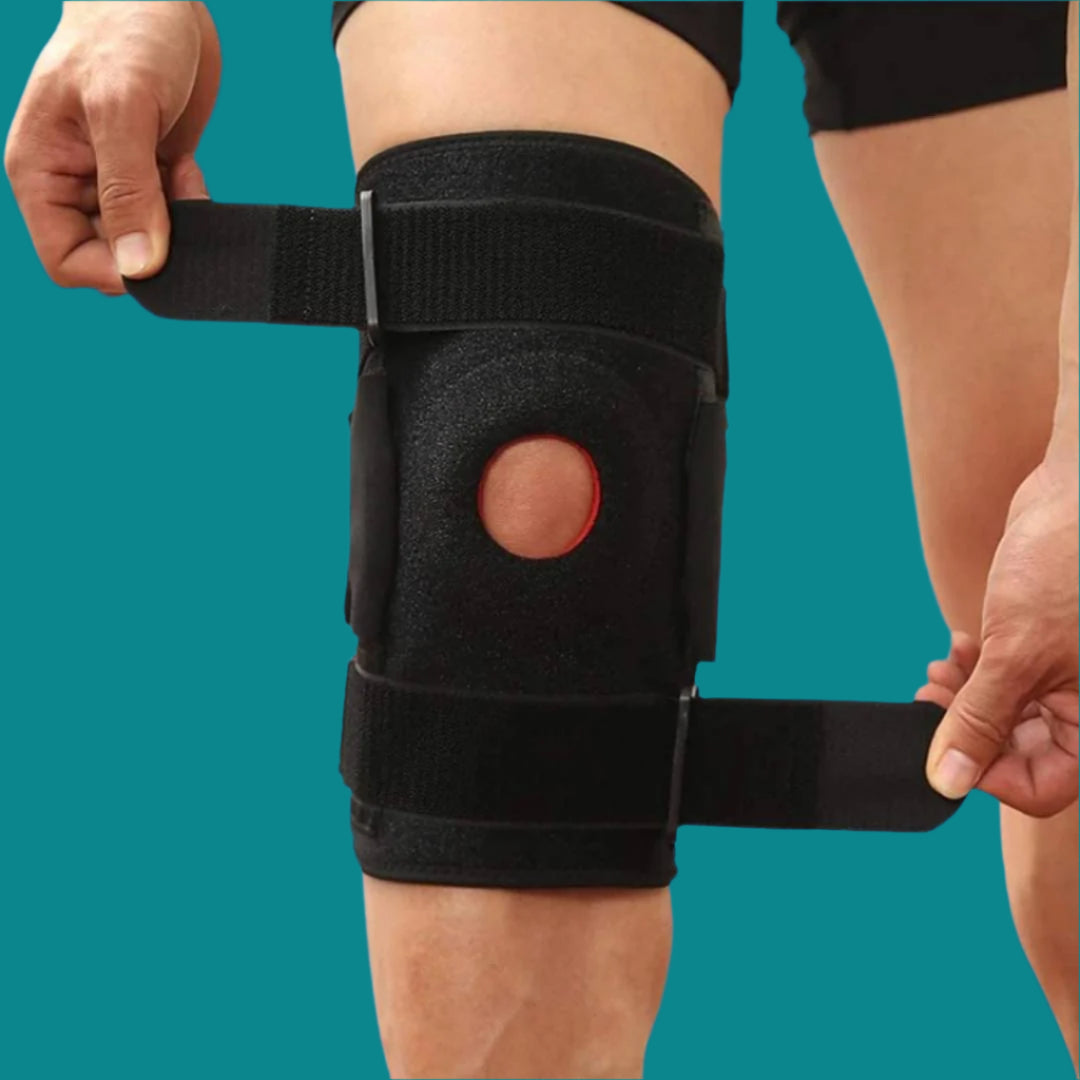 Open-Patella Dual-Hinge ACL Knee Brace with Adjustable Straps