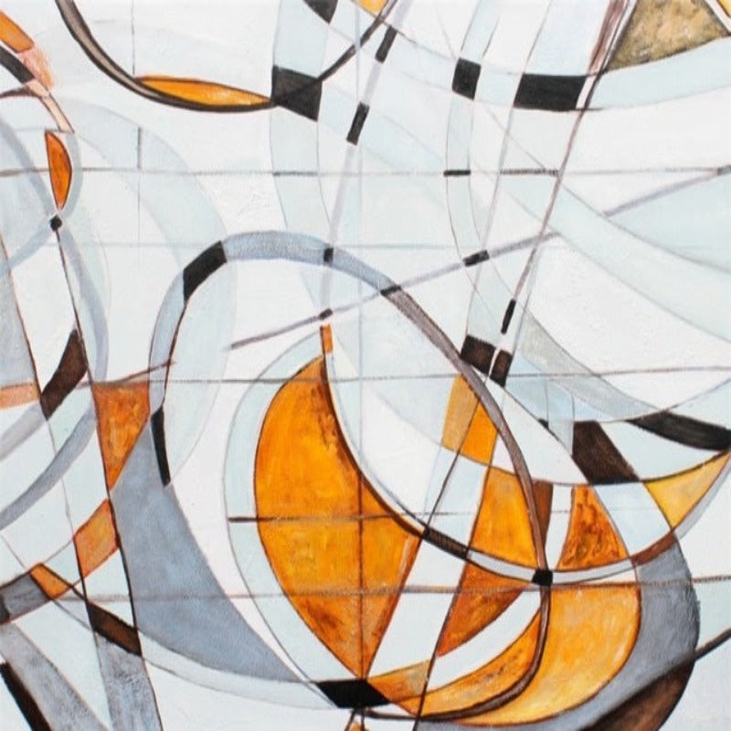 Abstract Orange Canvas Wall Art for Modern Decor | Welvere-Welvere