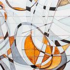 Abstract Orange Canvas Wall Art for Modern Decor | Welvere-Welvere