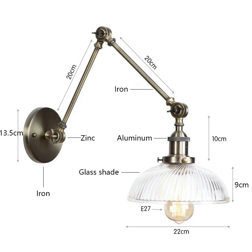 Orine Glass Adjustable Livine Lamp-Welvere
