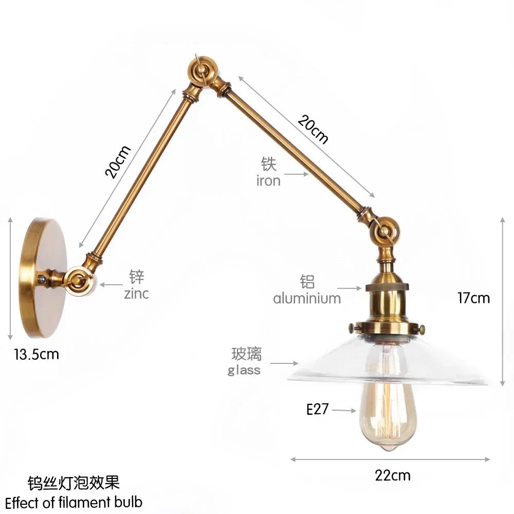 Orine Glass Adjustable Livine Lamp-Welvere