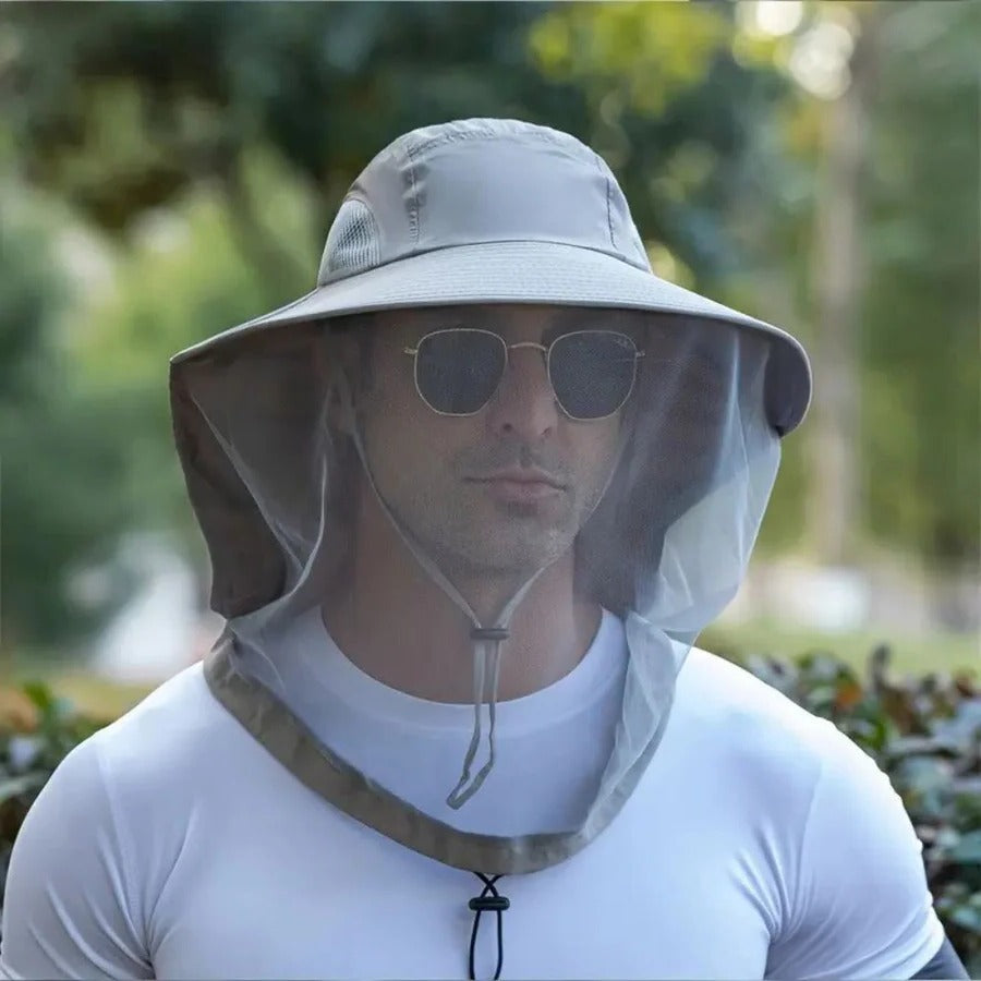 Breathable Wide Brim Outdoor Hat for Sun and Mosquito Protection - UPF, view 2