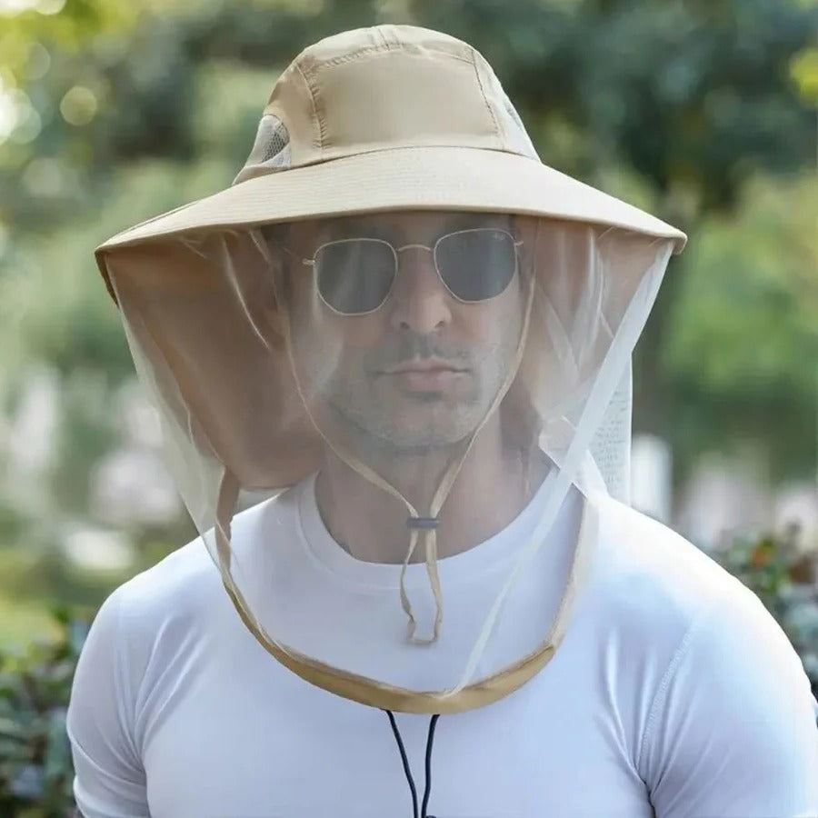 Breathable Wide Brim Outdoor Hat for Sun and Mosquito Protection - UPF, view 3