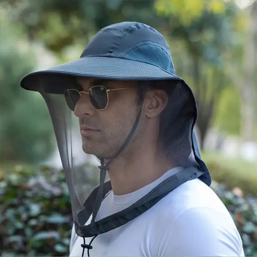 Breathable Wide Brim Outdoor Hat for Sun and Mosquito Protection - UPF, view 6