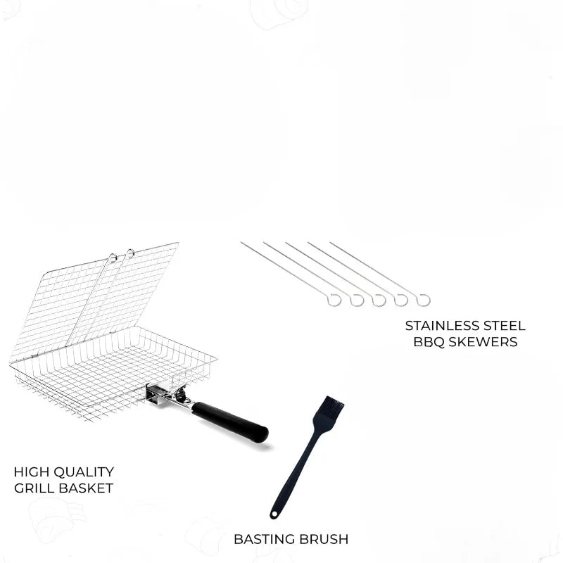 Portable Stainless Steel BBQ Grill Grid with Handle - Silver, 450g, view 3