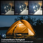 Outdoor Camping Fan with LED Light - Solar Powered, 20800mAh Battery, view 5