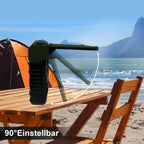 Outdoor Camping Fan with LED Light - Solar Powered, 20800mAh Battery, view 6