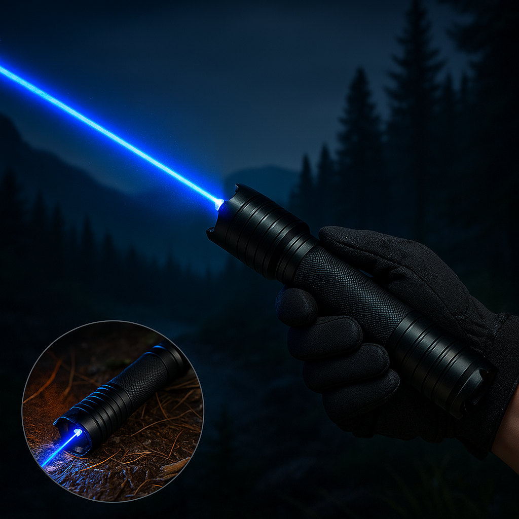 Blue Beam Laser Torch for Outdoor Use - 450nm, 5000m Range, Aluminium, view 10