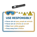 Blue Beam Laser Torch for Outdoor Use - 450nm, 5000m Range, Aluminium, view 8