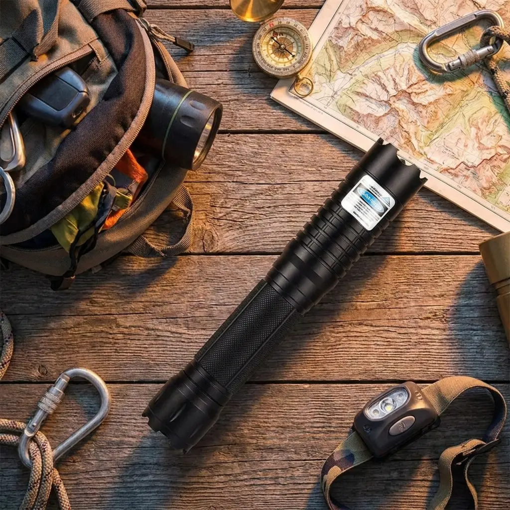 Blue Beam Laser Torch for Outdoor Use - 450nm, 5000m Range, Aluminium