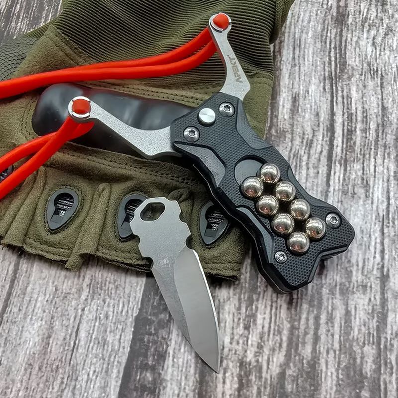 Multi-Function Slingshot EDC Tool - Stainless Steel, Pocket Size, view 4