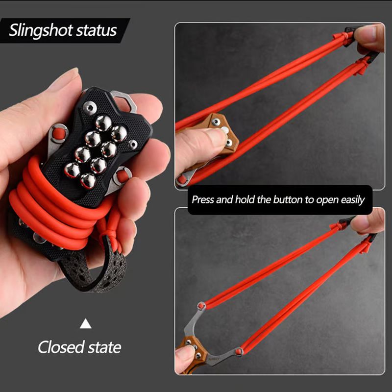 Multi-Function Slingshot EDC Tool - Stainless Steel, Pocket Size, view 5