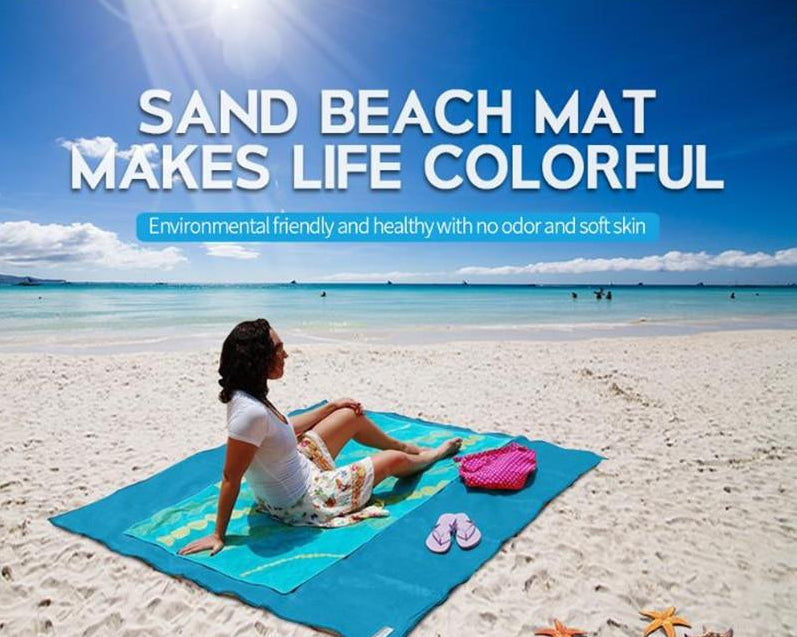 XXL Sand-free Beach Towel for Outdoor Use - 200x200 cm, Ultra-Lightweight, view 4