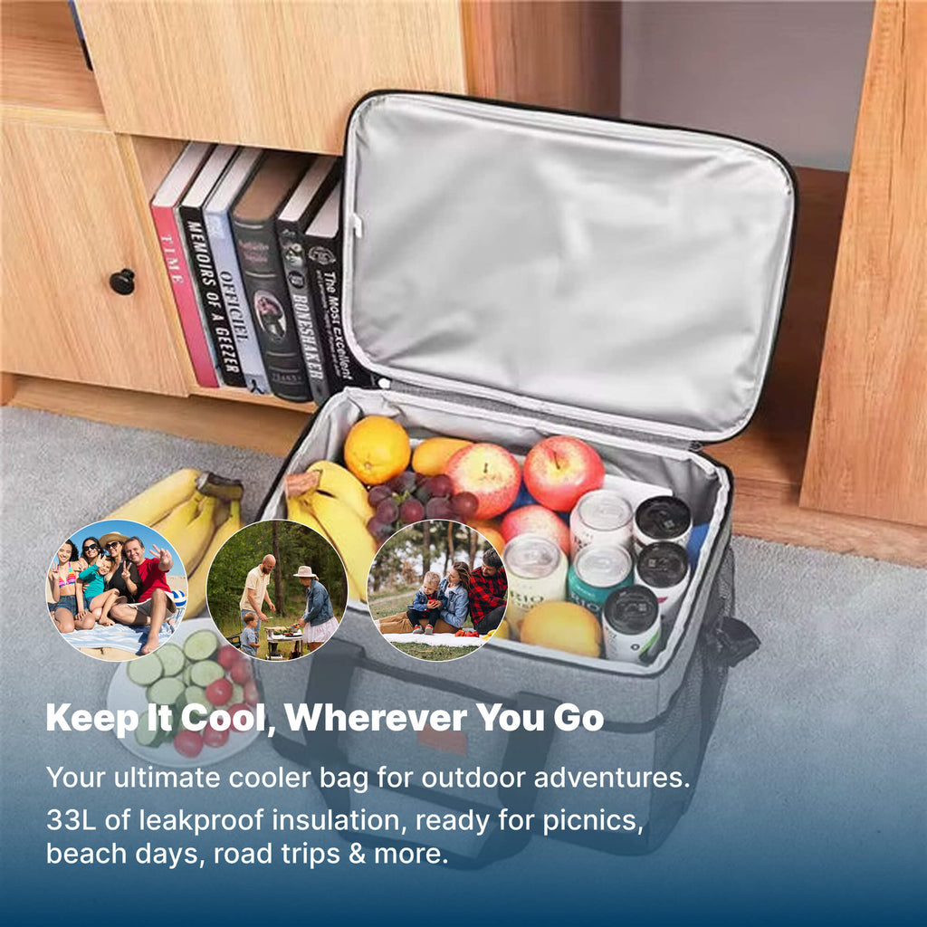 Waterproof Cooler Bag 33L for Outdoor, Picnic, Beach - Oxford Fabric, view 2