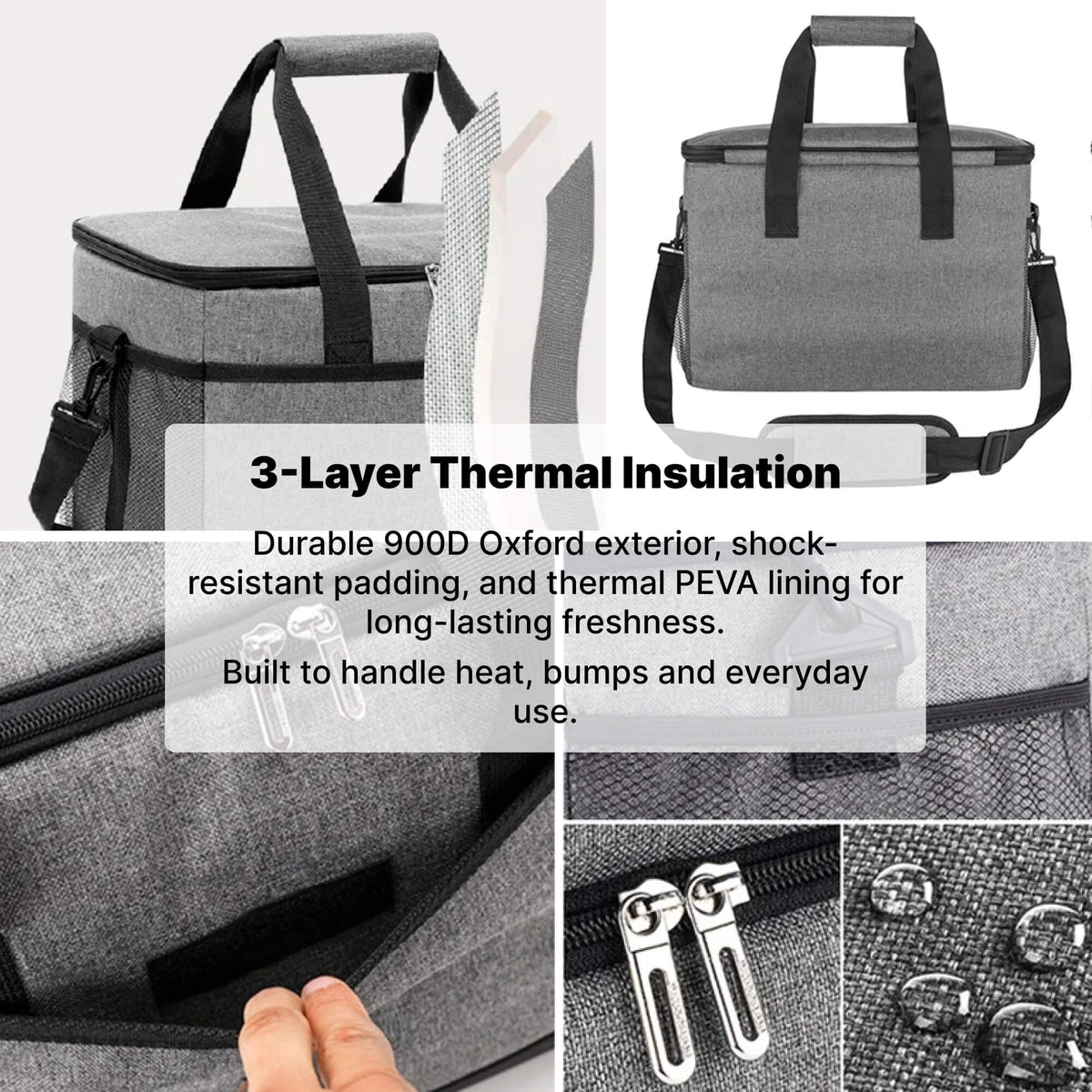 Waterproof Cooler Bag 33L for Outdoor, Picnic, Beach - Oxford Fabric, view 6