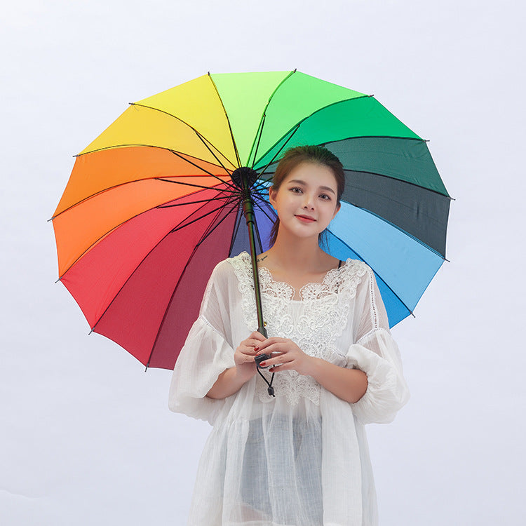 Women's UV-Protected Outdoor Sun Umbrella - Water Repellent, Ergonomic Handle