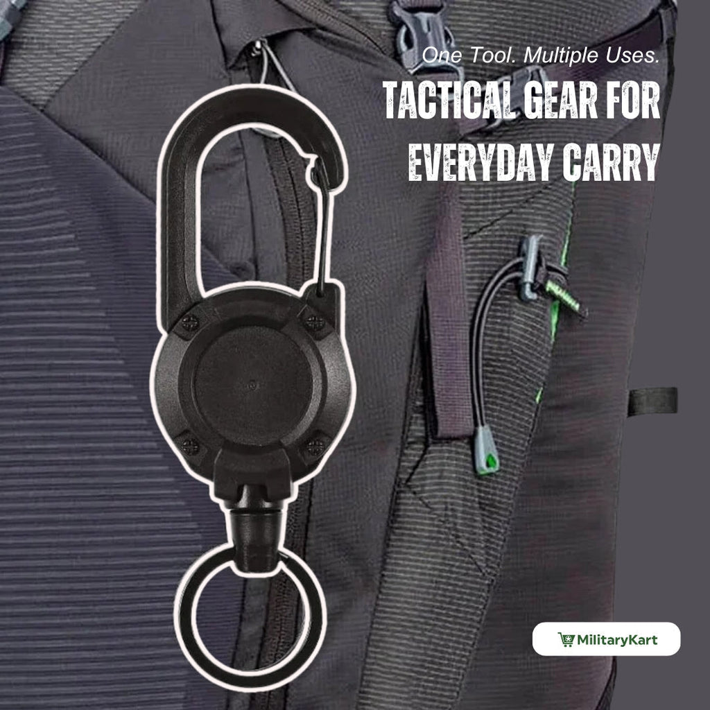 Heavy-Duty Tactical Retractable Keychain for Outdoor Use - ABS Metal, 12.5 cm, view 5