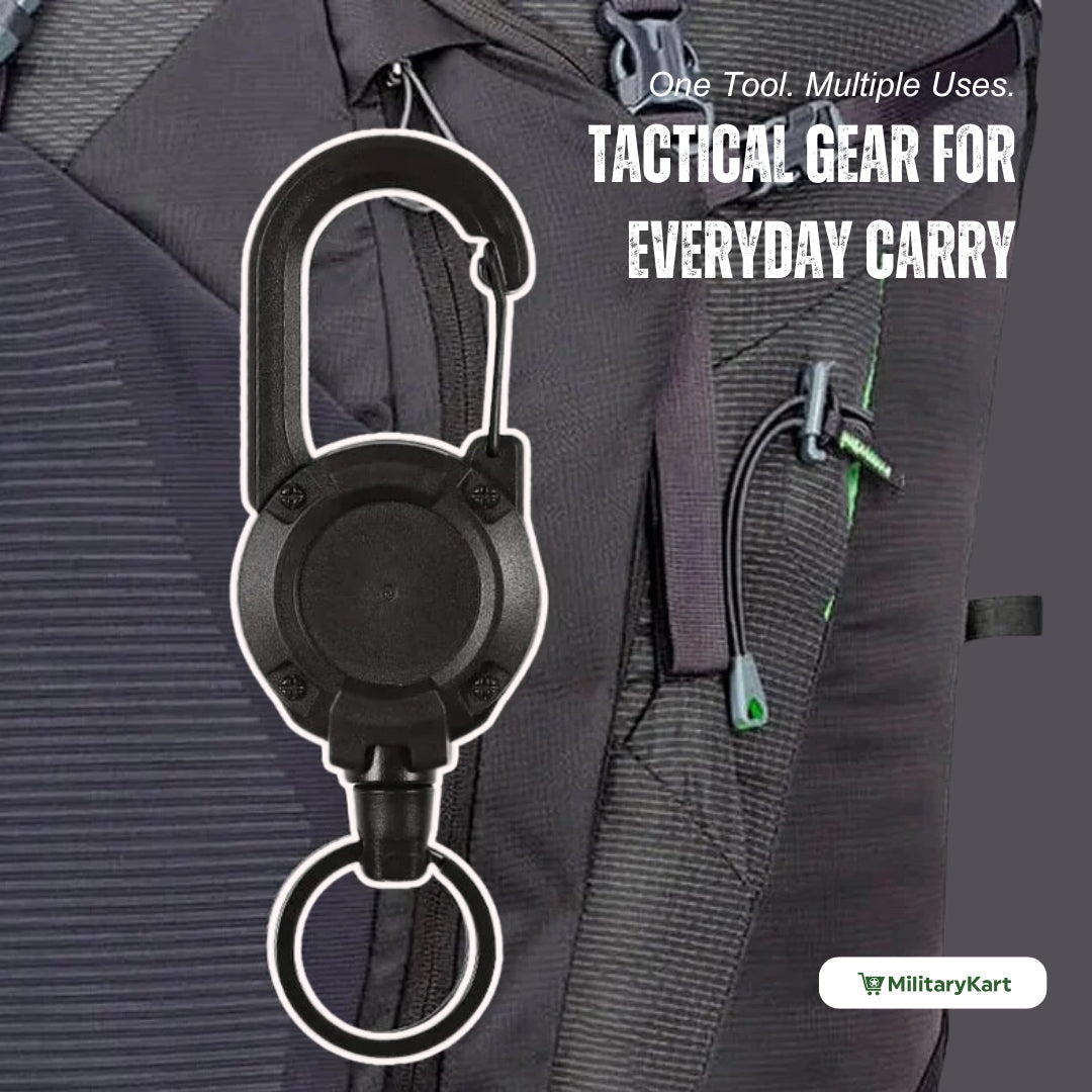 Heavy-Duty Tactical Retractable Keychain for Outdoor Use - ABS Metal, 12.5 cm, view 5