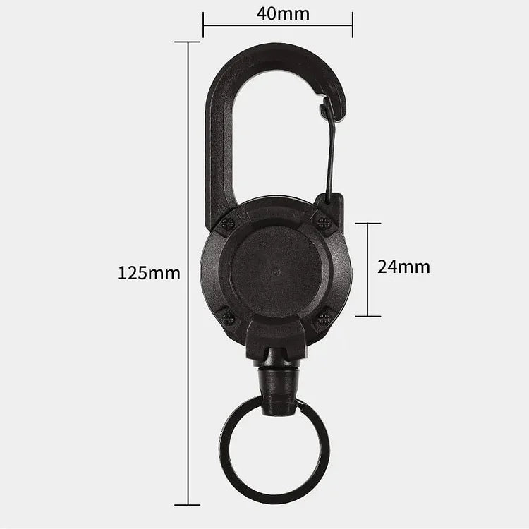 Heavy-Duty Tactical Retractable Keychain for Outdoor Use - ABS Metal, 12.5 cm, view 8