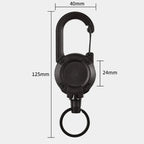 Heavy-Duty Tactical Retractable Keychain for Outdoor Use - ABS Metal, 12.5 cm, view 8