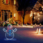 Animated LED Snowball Fight Outdoor Christmas Light - 195 LEDs, view 3