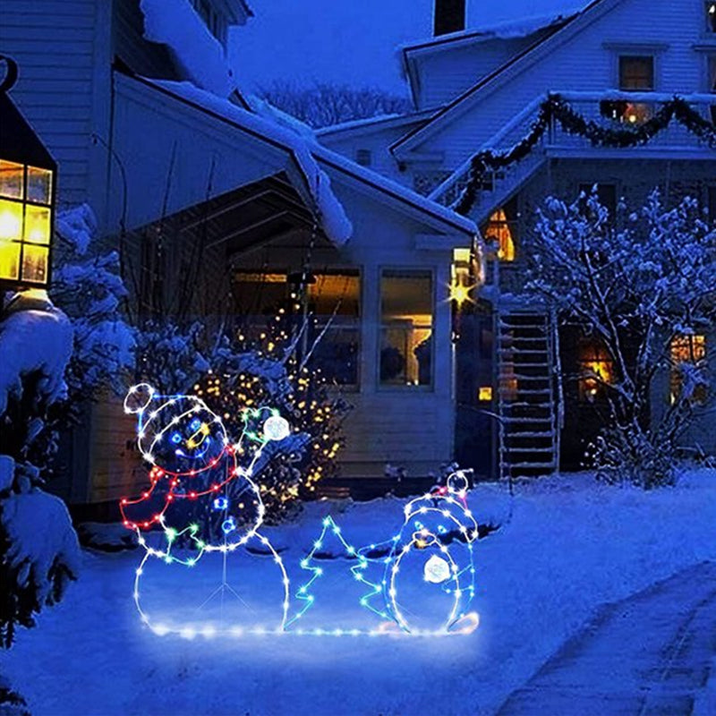 Animated LED Snowball Fight Outdoor Christmas Light - 195 LEDs, view 5