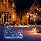 Animated LED Snowball Fight Outdoor Christmas Light - 195 LEDs, view 6
