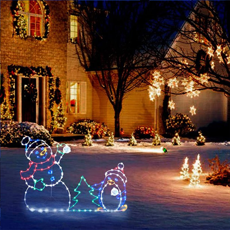 Animated LED Snowball Fight Outdoor Christmas Light - 195 LEDs, view 6