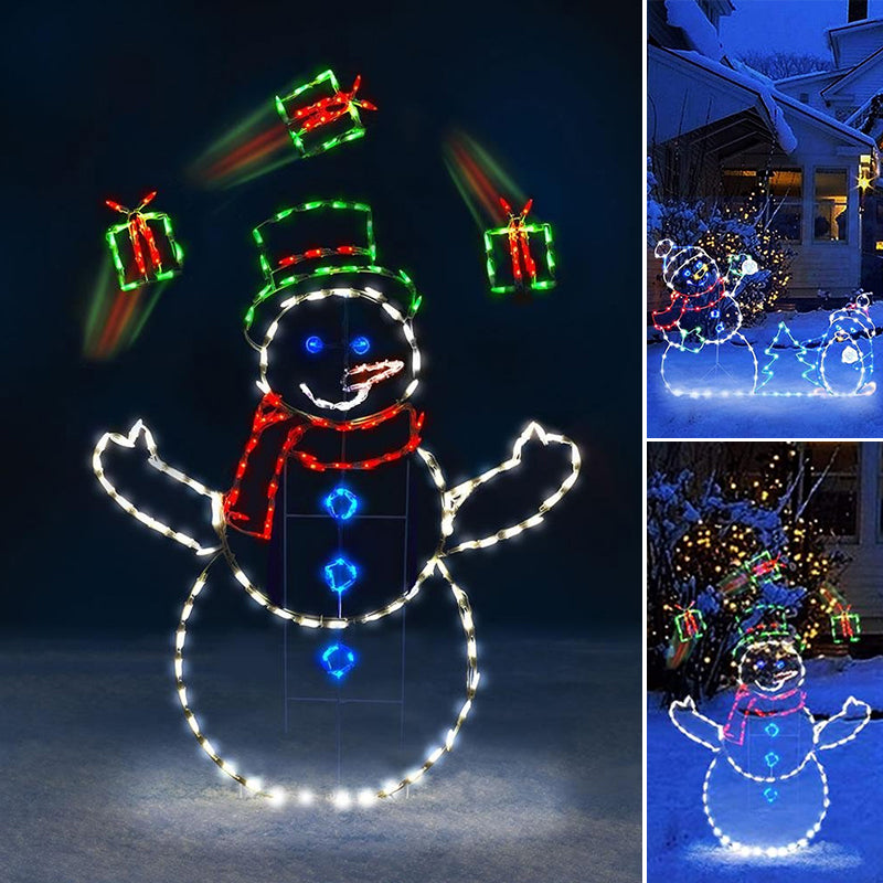 Animated LED Snowball Fight Outdoor Christmas Light - 195 LEDs, view 7