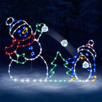 Animated LED Snowball Fight Outdoor Christmas Light - 195 LEDs