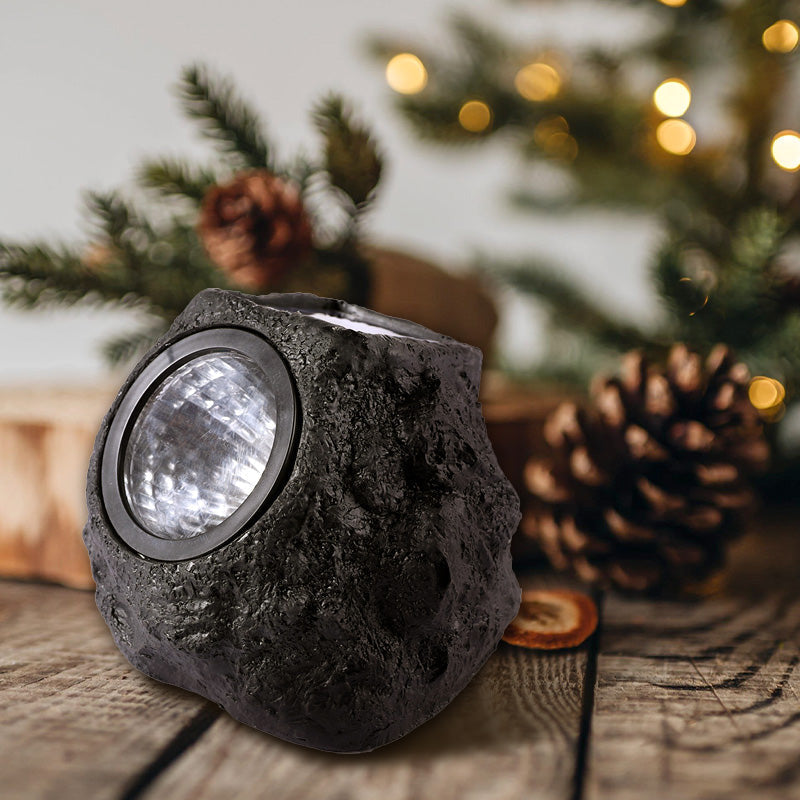 Solar Outdoor Lawn Decorative Stone Lights - LED, Plastic Resin, 8 Hour Runtime, view 13