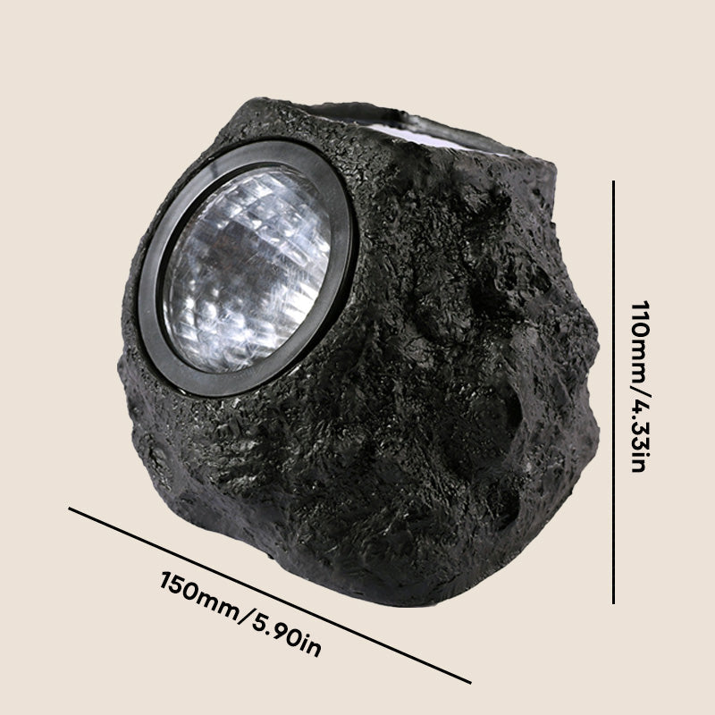 Solar Outdoor Lawn Decorative Stone Lights - LED, Plastic Resin, 8 Hour Runtime, view 14