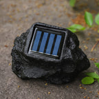 Solar Outdoor Lawn Decorative Stone Lights - LED, Plastic Resin, 8 Hour Runtime, view 2