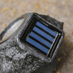 Solar Outdoor Lawn Decorative Stone Lights - LED, Plastic Resin, 8 Hour Runtime, view 4