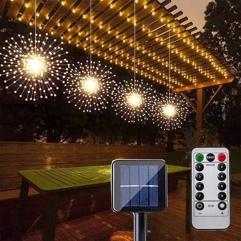 Solar Outdoor Garden Lights - IP65 Waterproof, 8 Modes, Copper Wire, view 5