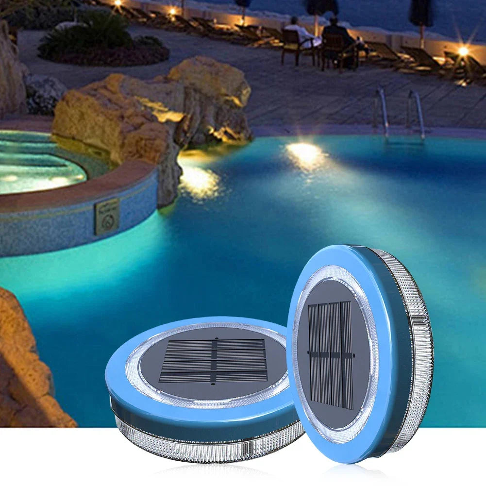 Floating Solar Pool Light - Blue LED, IP68 Waterproof, 11.6×2.5 cm, view 2