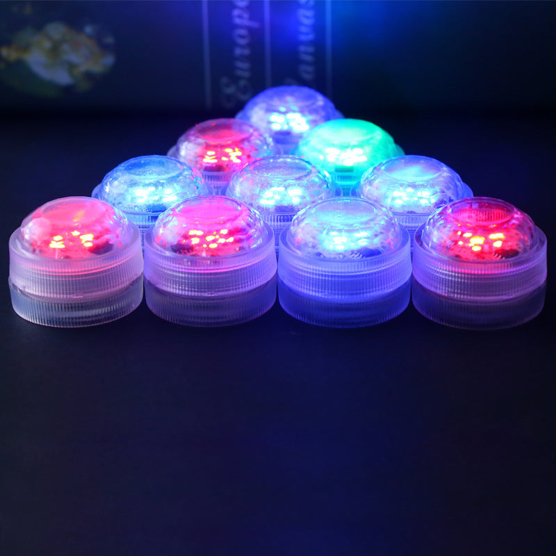 Waterproof Round Underwater LED Outdoor Light - Battery, IP68, PS Material, view 2