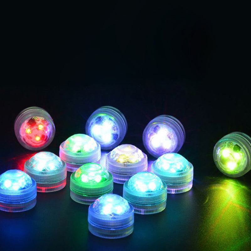 Waterproof Round Underwater LED Outdoor Light - Battery, IP68, PS Material, view 3
