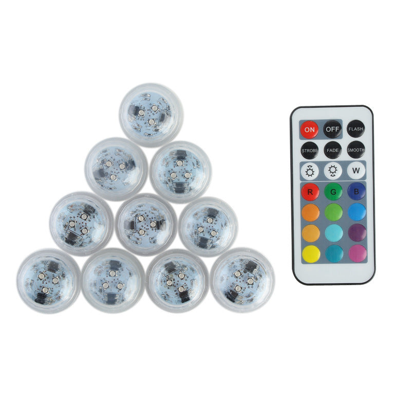 Waterproof Round Underwater LED Outdoor Light - Battery, IP68, PS Material, view 6