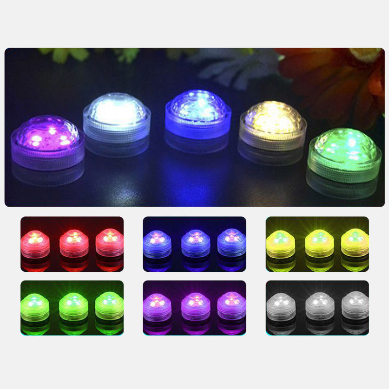 Waterproof Round Underwater LED Outdoor Light - Battery, IP68, PS Material, view 8