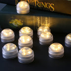Waterproof Round Underwater LED Outdoor Light - Battery, IP68, PS Material