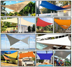 Heavy-Duty Waterproof Sun Shade Sail Canopy for Outdoor Patios - Rectangular Shape