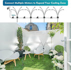 Standing Outdoor Patio Misting System - Adjustable Height 2.6 ft to 5.3 ft, view 6