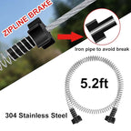 100 Feet Backyard Zip Line Kit for Kids - Sus304 Stainless Steel, Up to 330lbs, view 3